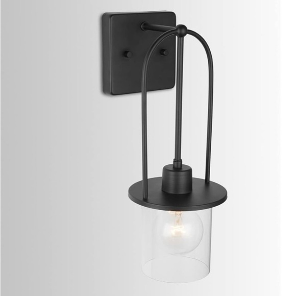 Austin Allen 9D335A Earl Urban/Industrial Clear Glass Wall Sconce,​ - Picture 2 of 4